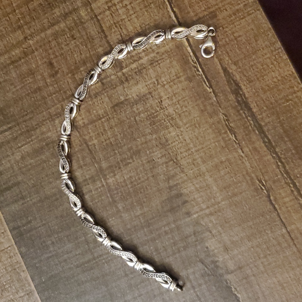Silver diamond bracelet